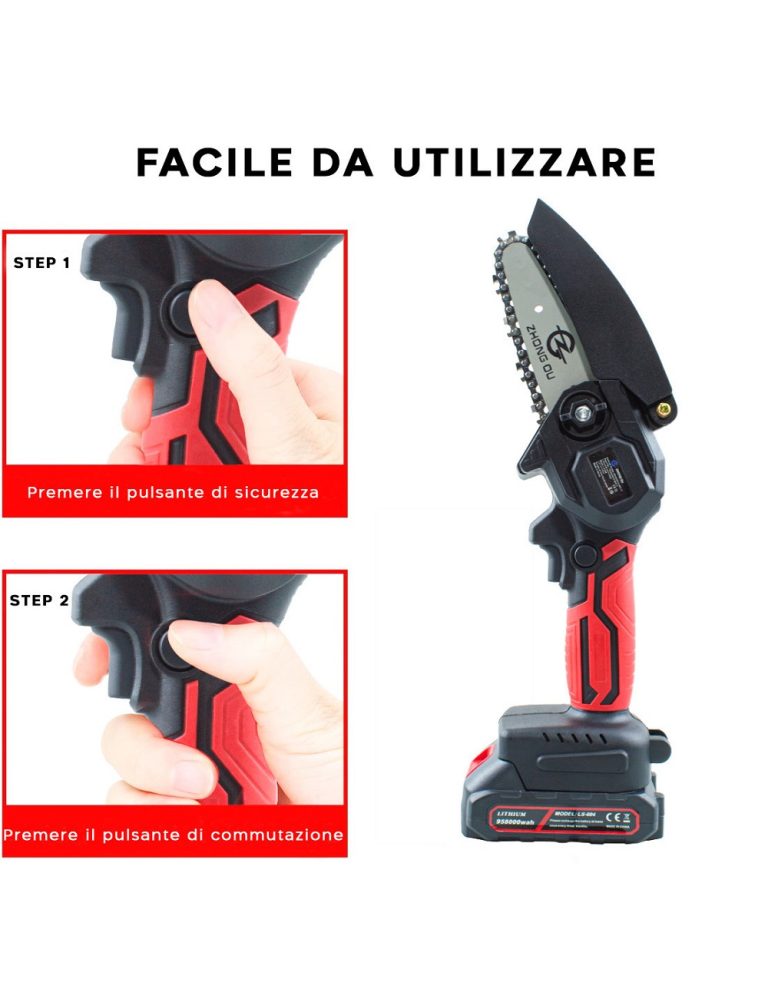 Super Promo: 21V Mini Cordless Chainsaw – 35% Off! - 2 batteries