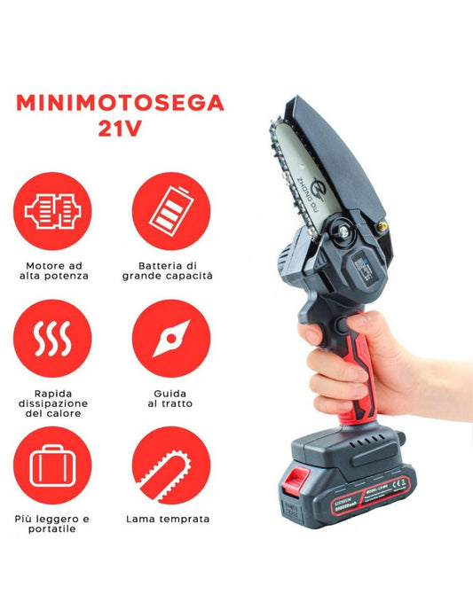 Super Promo: 21V Mini Cordless Chainsaw – 35% Off! - 2 batteries