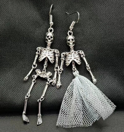 Halloween Skull Earrings, Gothic Personality, Horror Day of the Dead Costume Party Cosplay Accessories