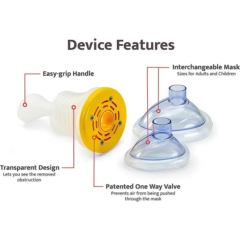 LifeVac Portable First Aid Kit Family Emergency Choking Device Breath Trainer Anti Choking Rescue Device for Adult and Children