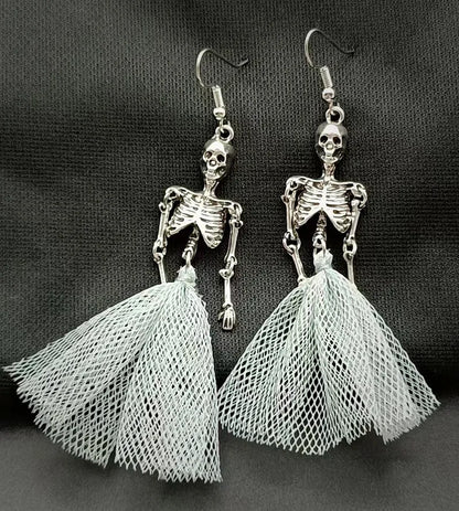 Halloween Skull Earrings, Gothic Personality, Horror Day of the Dead Costume Party Cosplay Accessories