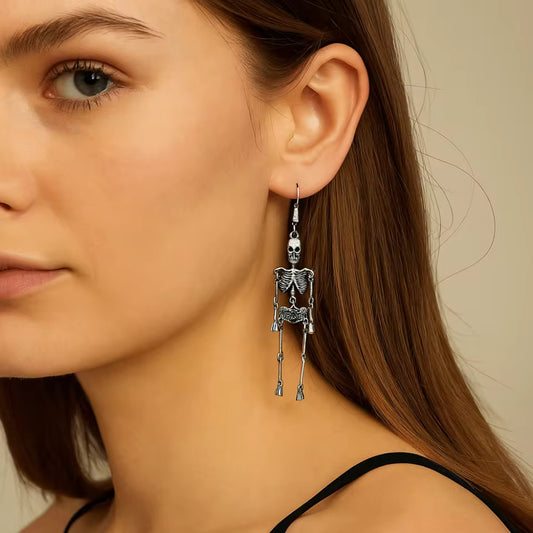 Halloween Skull Earrings, Gothic Personality, Horror Day of the Dead Costume Party Cosplay Accessories