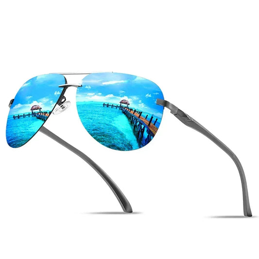 New Polarized Sunglasses Classic Driving Sun Glasses Metal Frame Mirror Lens Sunglasses Men/Women - Go Shopping Market